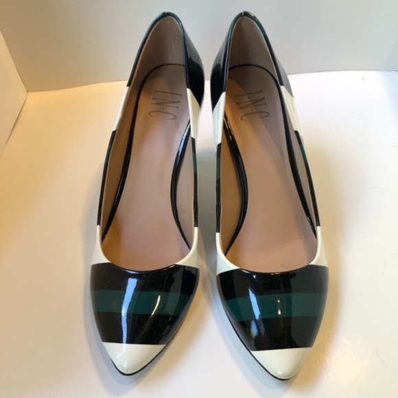 INC Zitah Pointed Toe Stipe Heels Pumps SZ 7 1/2 - Picture 2 of 11